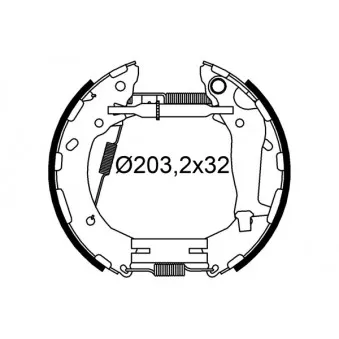 Jeu de mâchoires de frein VALEO 554945