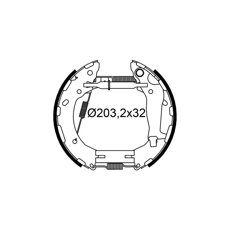 Jeu de mâchoires de frein VALEO 554945