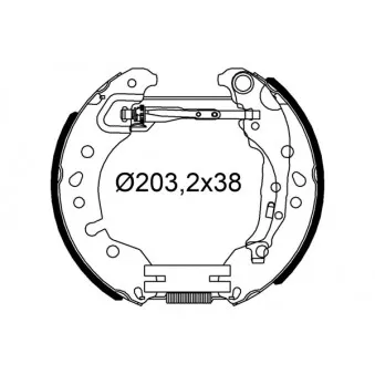 Jeu de mâchoires de frein VALEO 554946