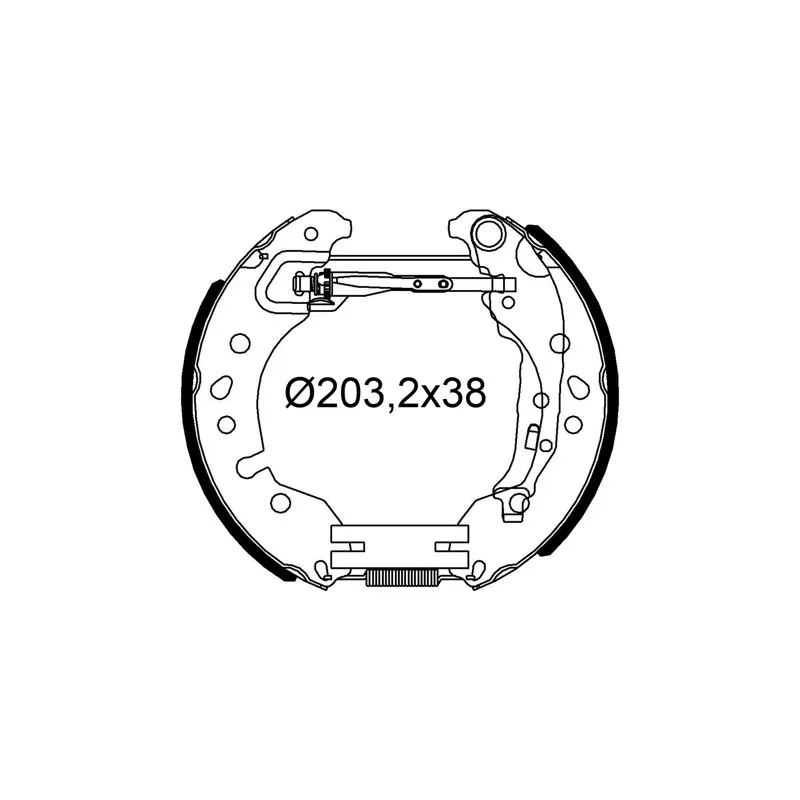 Jeu de mâchoires de frein VALEO 554946