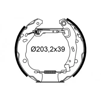 Jeu de mâchoires de frein VALEO 554950