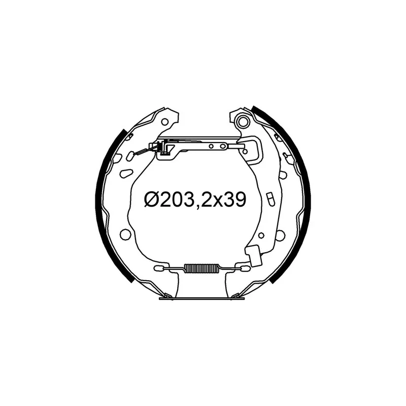 Jeu de mâchoires de frein VALEO 554950