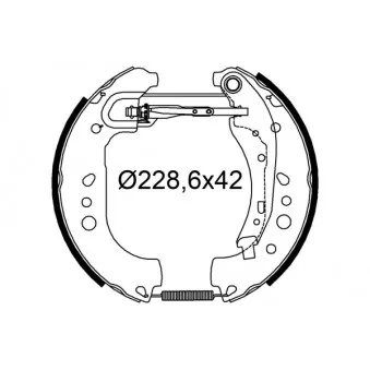 Jeu de mâchoires de frein VALEO 554951