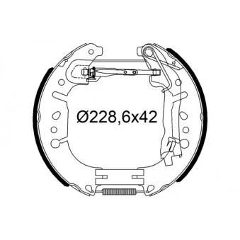 Jeu de mâchoires de frein VALEO 554953