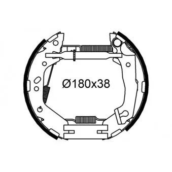 Jeu de mâchoires de frein VALEO 554954