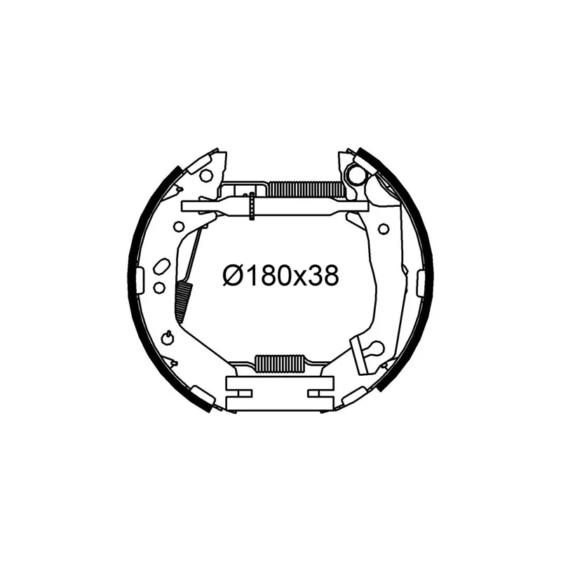 Jeu de mâchoires de frein VALEO 554954