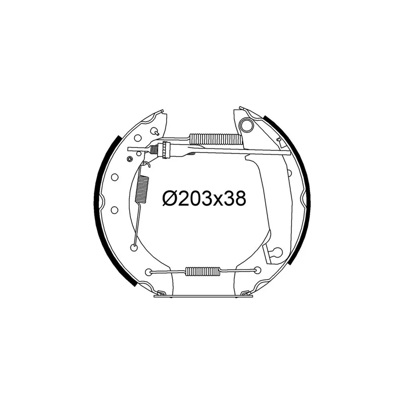 Jeu de mâchoires de frein VALEO 554956