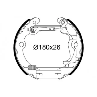 Jeu de mâchoires de frein VALEO 554963