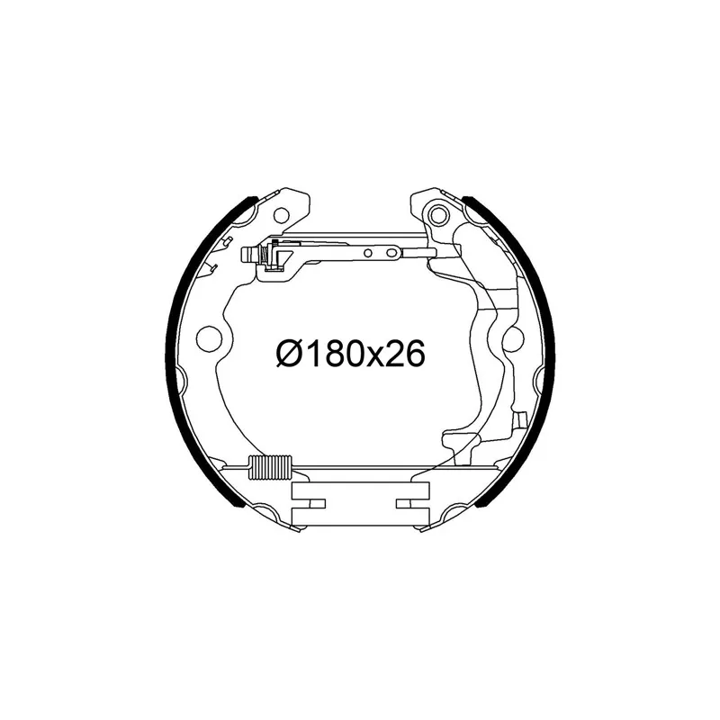 Jeu de mâchoires de frein VALEO 554963