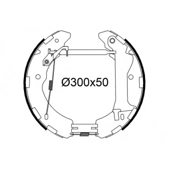 Jeu de mâchoires de frein VALEO 554964