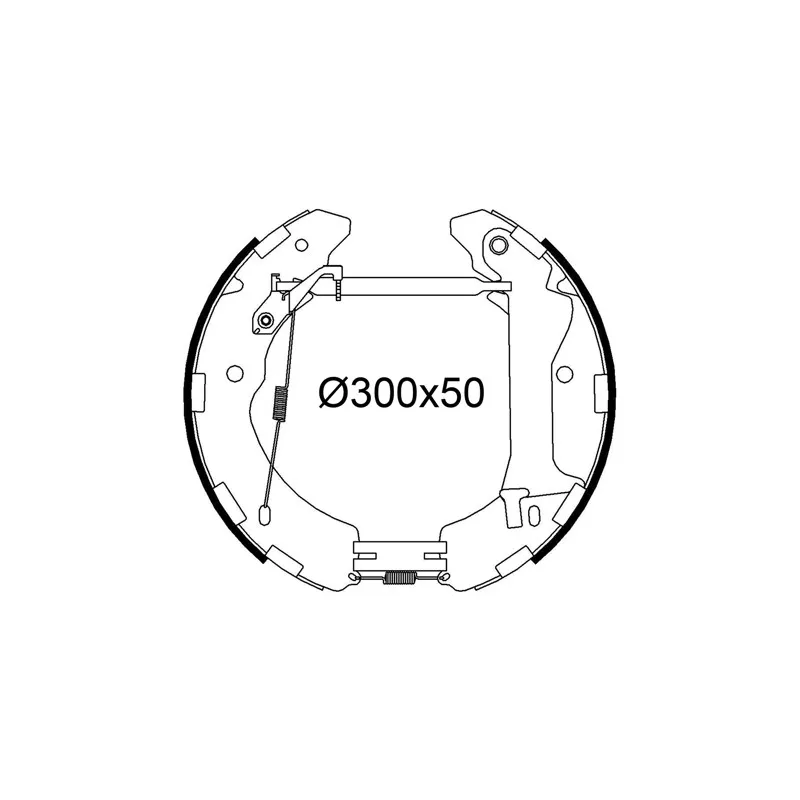 Jeu de mâchoires de frein VALEO 554964