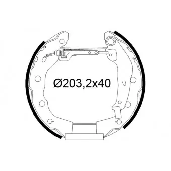 Jeu de mâchoires de frein VALEO 554965