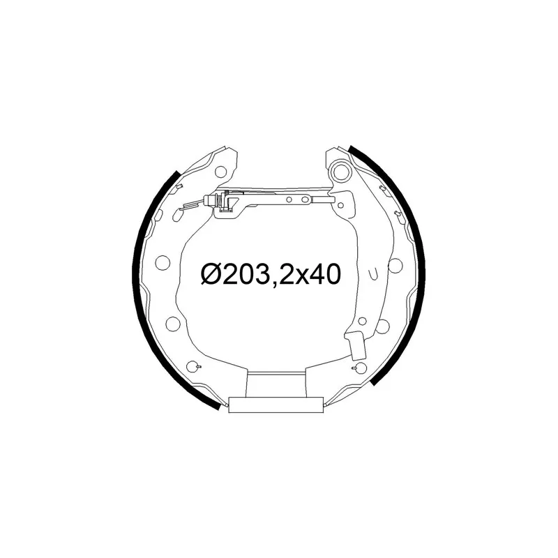 Jeu de mâchoires de frein VALEO 554965
