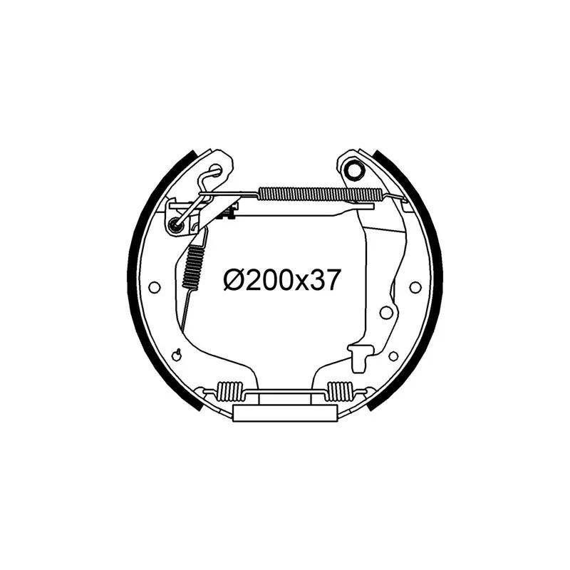 Jeu de mâchoires de frein VALEO 554966