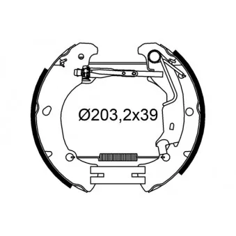 Jeu de mâchoires de frein VALEO 554967