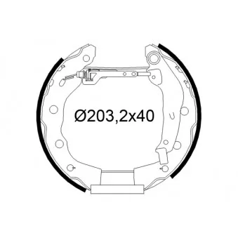 Jeu de mâchoires de frein VALEO 554971