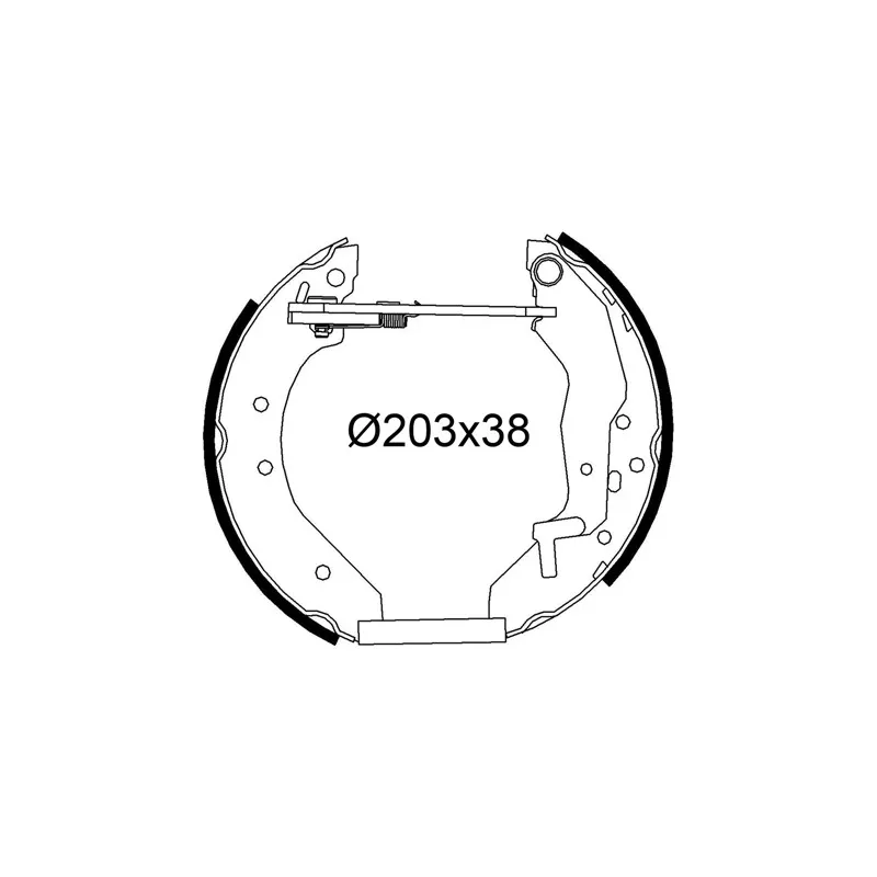 Jeu de mâchoires de frein VALEO 554972