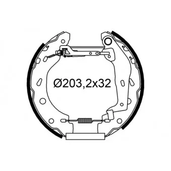 Jeu de mâchoires de frein VALEO 554974