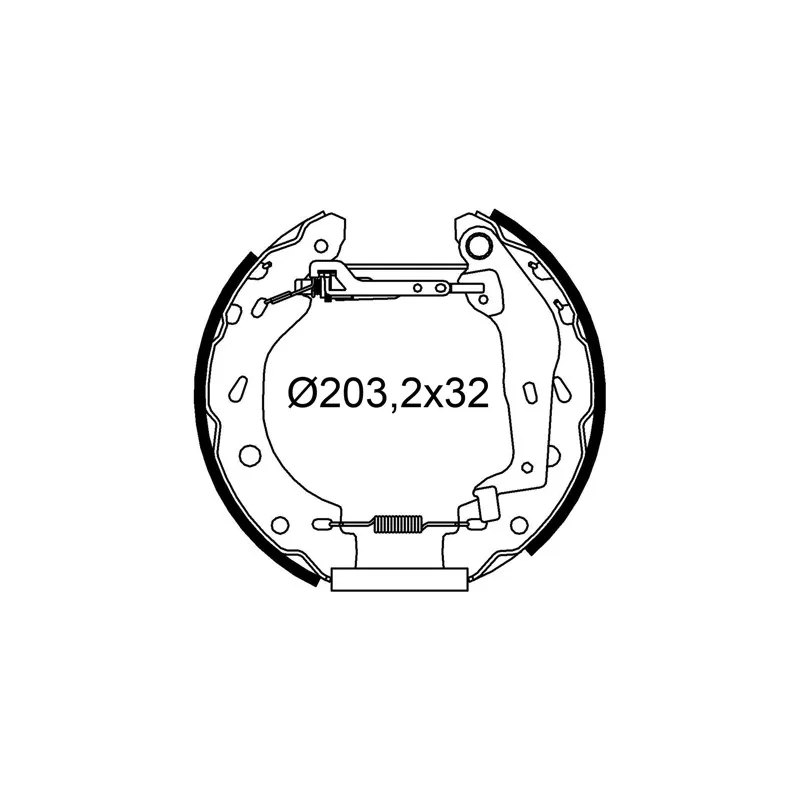 Jeu de mâchoires de frein VALEO 554974