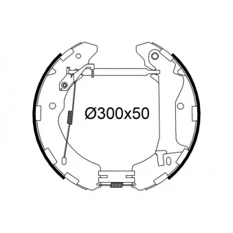 Jeu de mâchoires de frein VALEO 554977