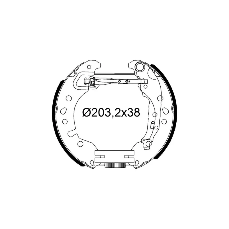 Jeu de mâchoires de frein VALEO 554980