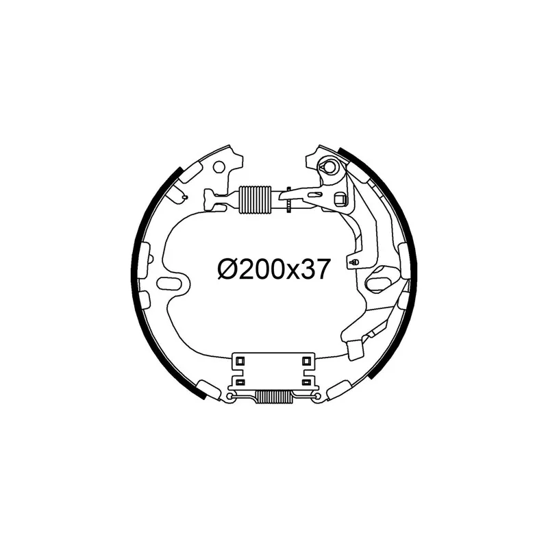 Jeu de mâchoires de frein VALEO 554981