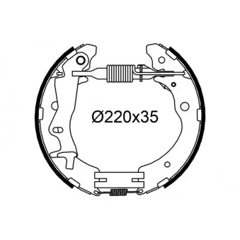 Jeu de mâchoires de frein VALEO 554982