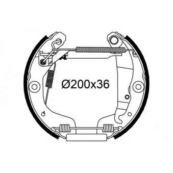 Jeu de mâchoires de frein VALEO 554986