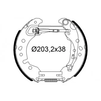 Jeu de mâchoires de frein VALEO 554988