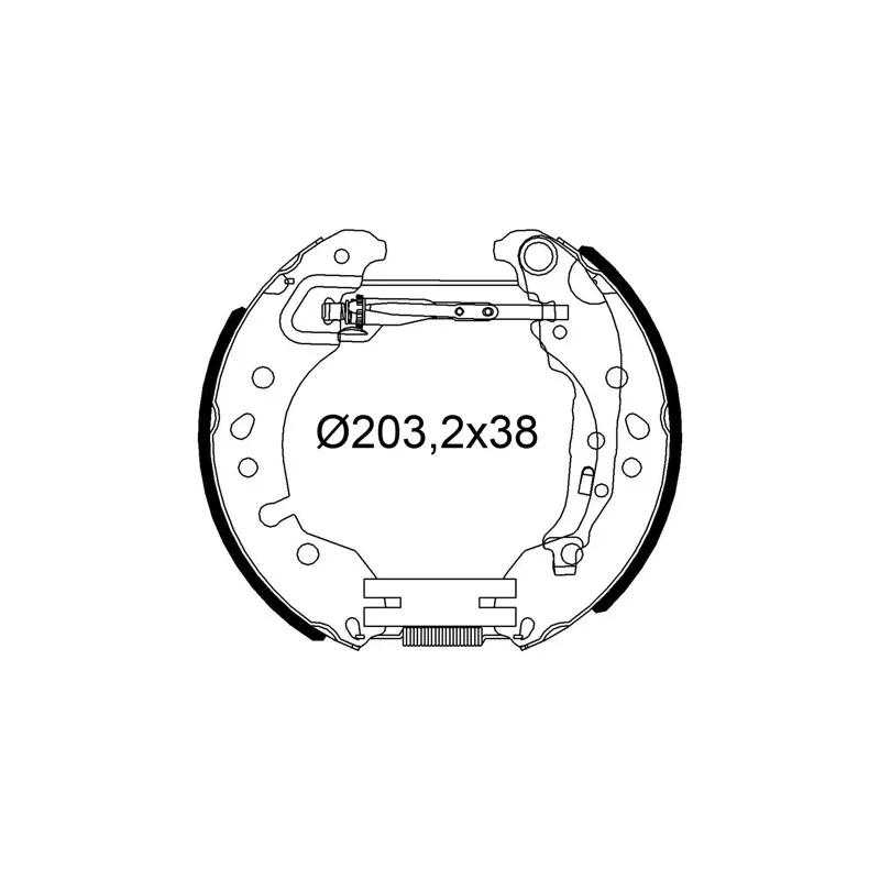 Jeu de mâchoires de frein VALEO 554988