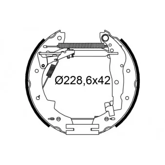 Jeu de mâchoires de frein VALEO 554989