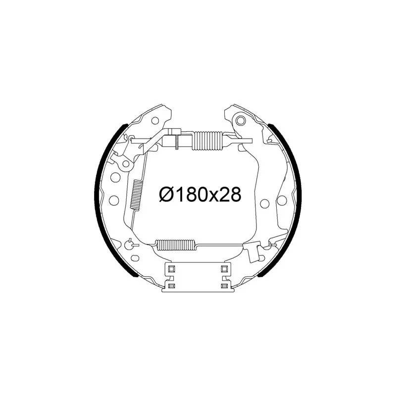 Jeu de mâchoires de frein VALEO 554990