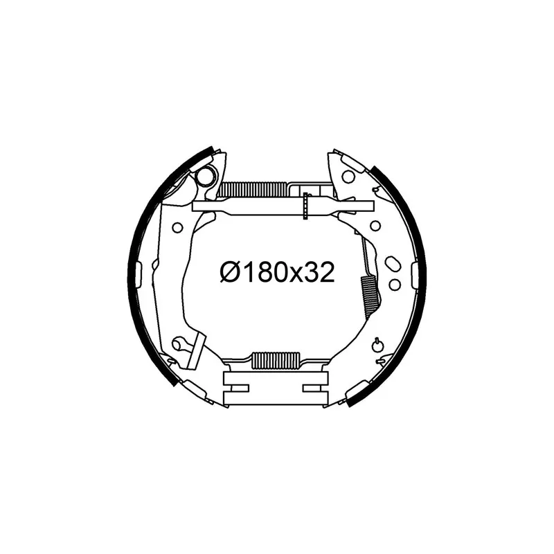 Jeu de mâchoires de frein VALEO 554992