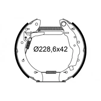 Jeu de mâchoires de frein VALEO 554993