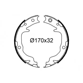 Jeu de mâchoires de frein VALEO 564241