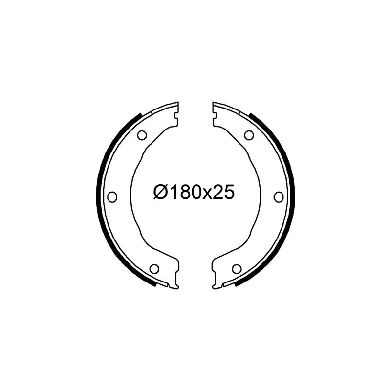 Jeu de mâchoires de frein VALEO 564247
