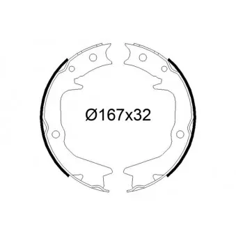 Jeu de mâchoires de frein VALEO 564248