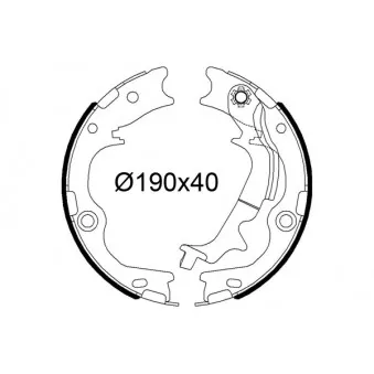 Jeu de mâchoires de frein VALEO 564255