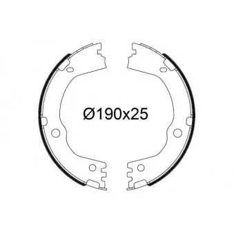 Jeu de mâchoires de frein VALEO 564259