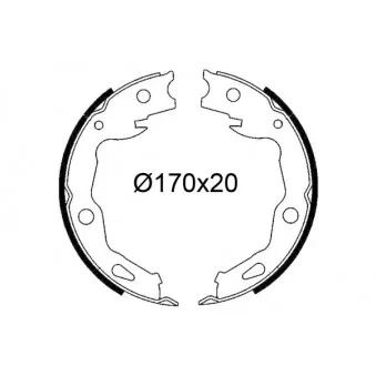 Jeu de mâchoires de frein VALEO 564261