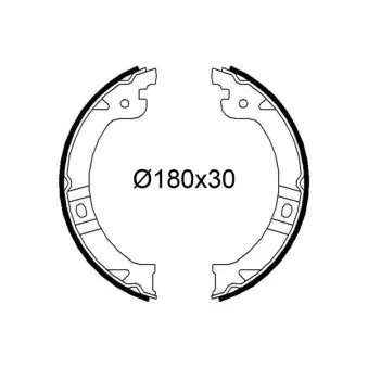 Jeu de mâchoires de frein VALEO 564266