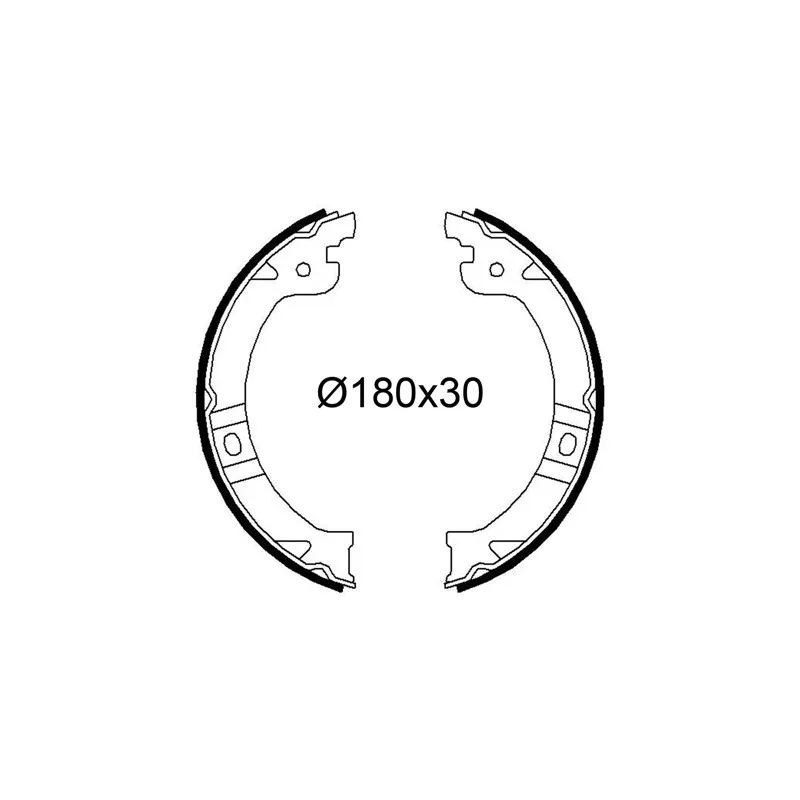 Jeu de mâchoires de frein VALEO 564266