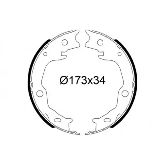 Jeu de mâchoires de frein VALEO 564270