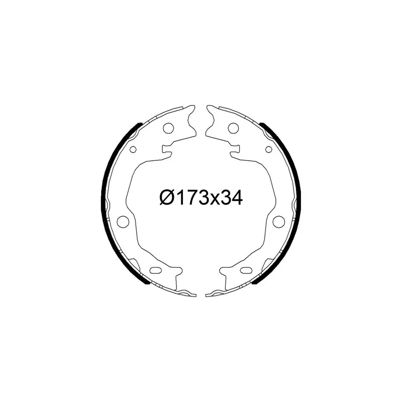 Jeu de mâchoires de frein VALEO 564270