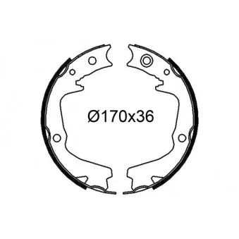 Jeu de mâchoires de frein VALEO 564274