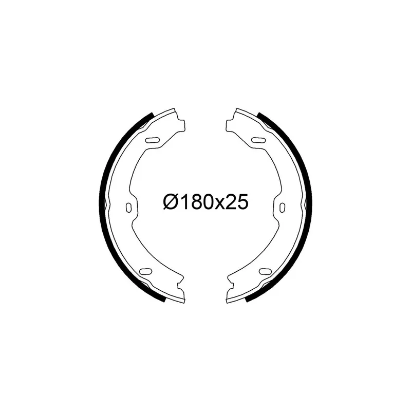 Jeu de mâchoires de frein VALEO 564280