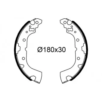 Jeu de mâchoires de frein VALEO 564281