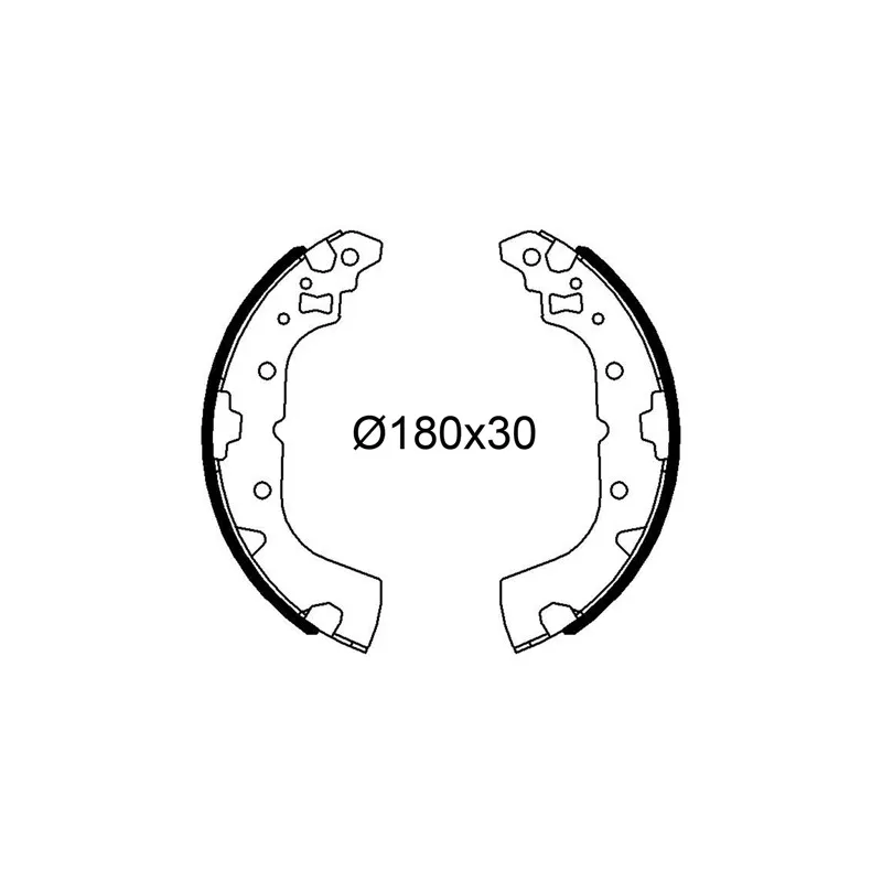 Jeu de mâchoires de frein VALEO 564281