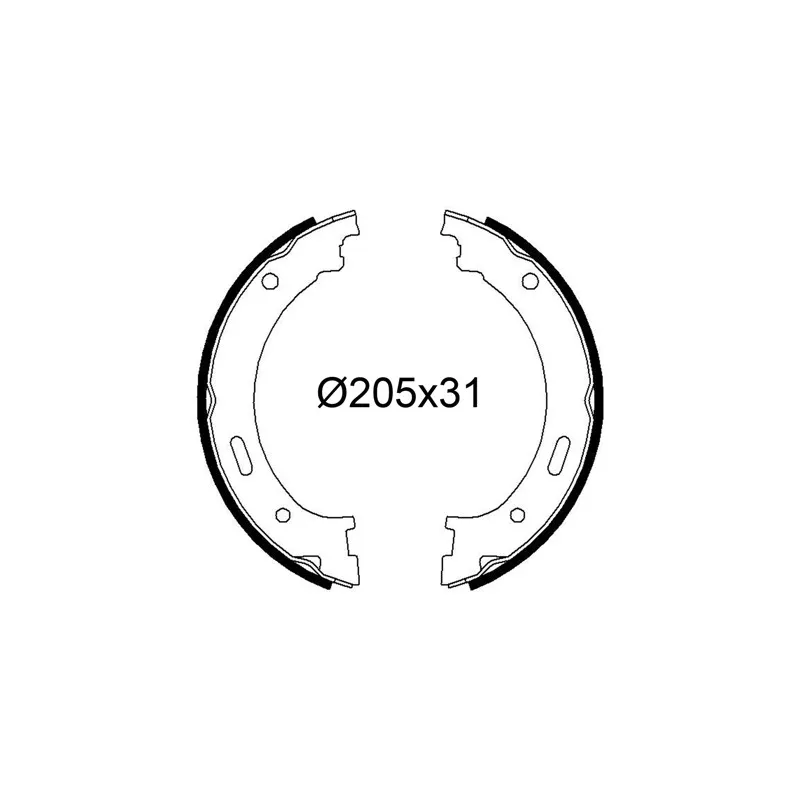 Jeu de mâchoires de frein VALEO 564292