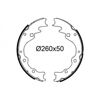 Jeu de mâchoires de frein VALEO 564297